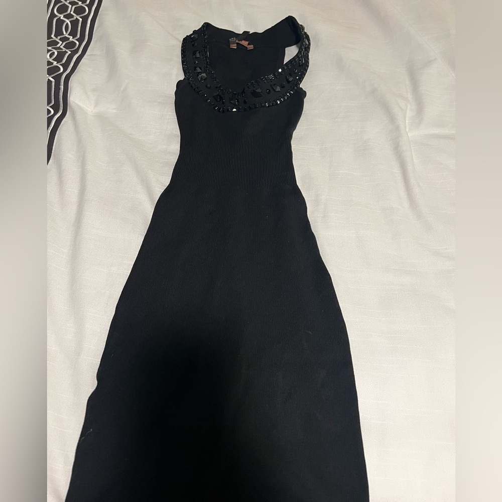 BCBG Black Dress XS Minimalist Preppy Classic Vintage Glam